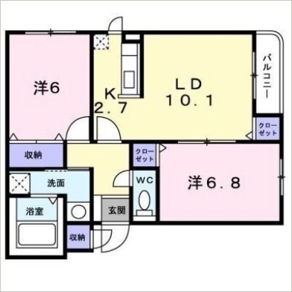 ジェルメ吉川町の間取り