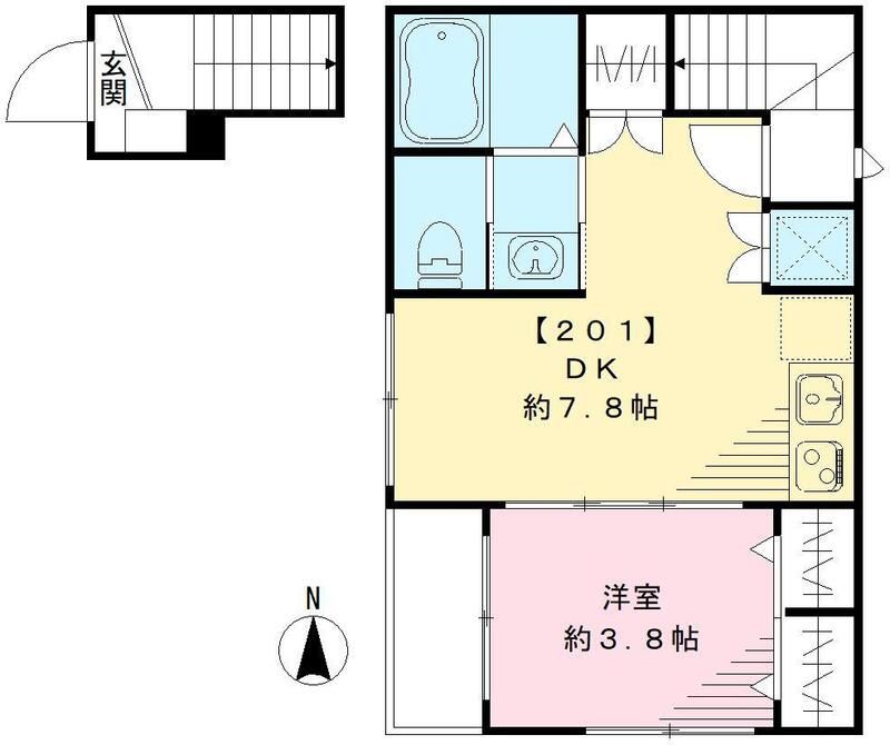 練馬区中村北のアパートの間取り