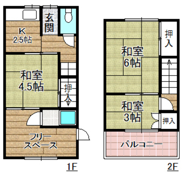 赤大路町大磯貸家の間取り