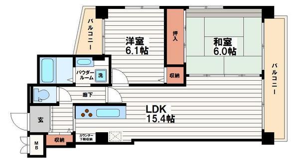 ミーテ夕陽丘の間取り