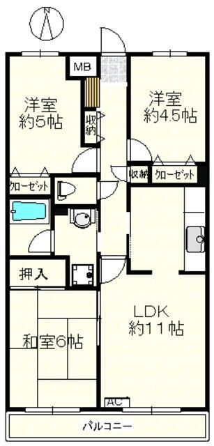 第六クリアーヴューヴィラの間取り