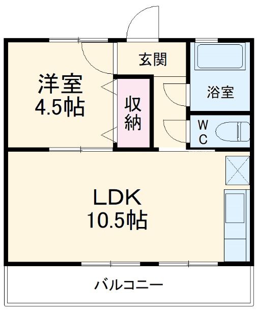 岡崎市美合新町のアパートの間取り