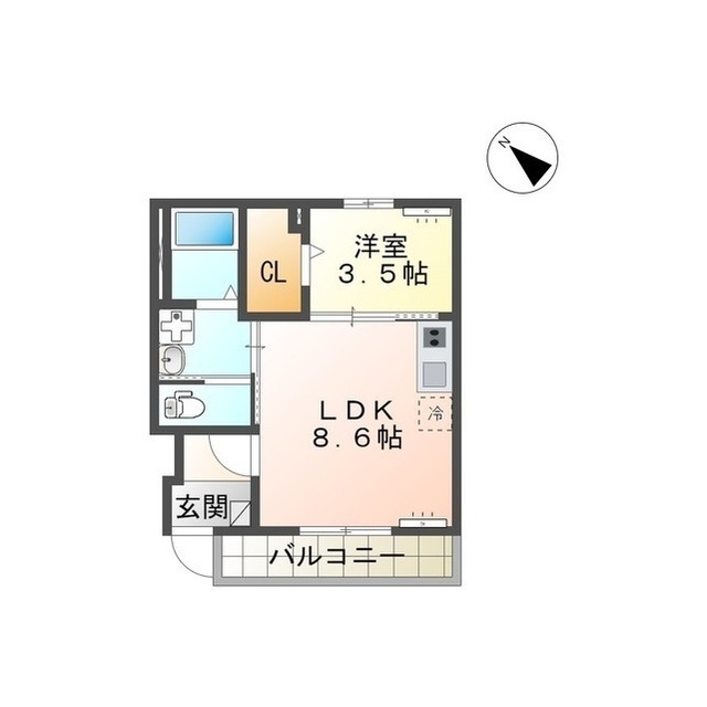 仮）つくば市高見原新築アパートＢの間取り