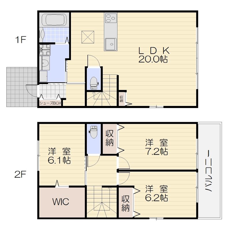 Court川端　I棟の間取り