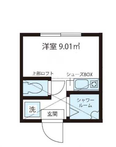 新宿区大久保のアパートの間取り