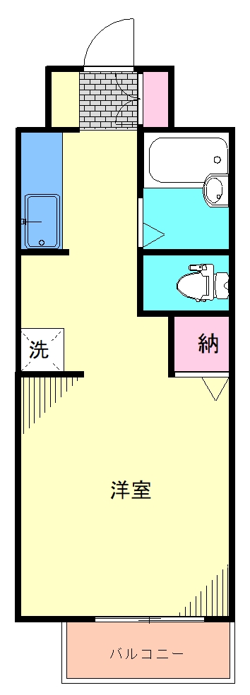 横浜市港南区港南中央通のアパートの間取り