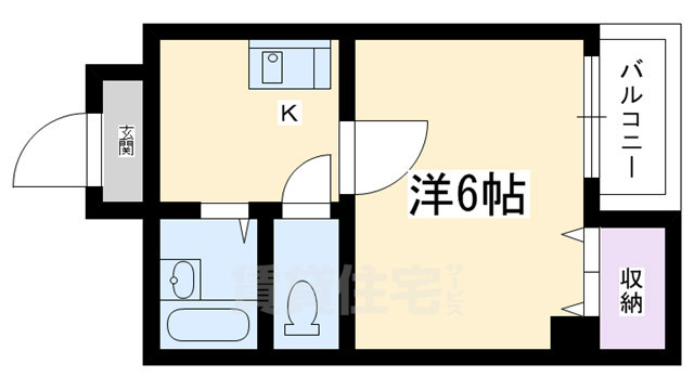 京都市下京区大宮２丁目のマンションの間取り