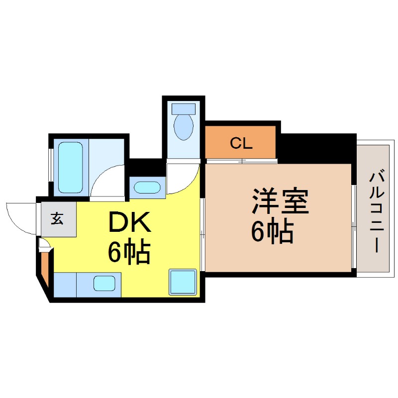 名古屋市中区新栄のマンションの間取り