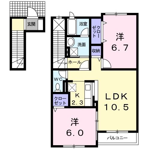 キャトルセゾンＣの間取り