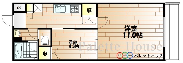 ロイヤルハイツ人見IIの間取り