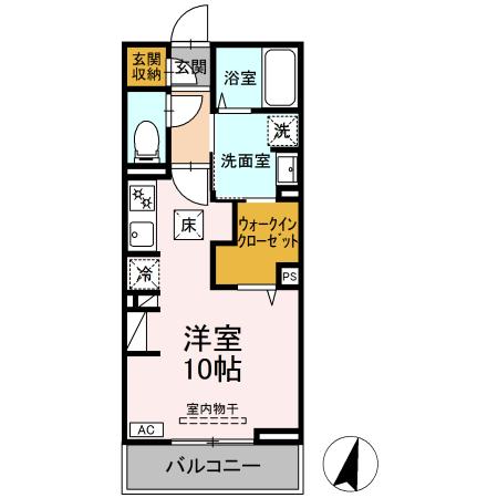 松江市末次町のアパートの間取り