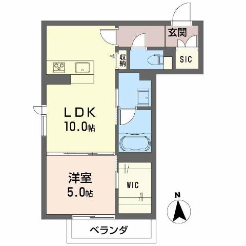 シャーメゾンアルバス新山口の間取り