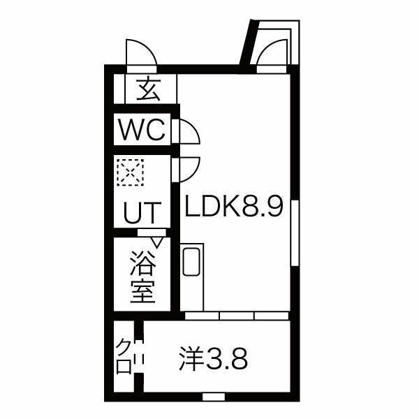 【名古屋市南区曽池町のアパートの間取り】