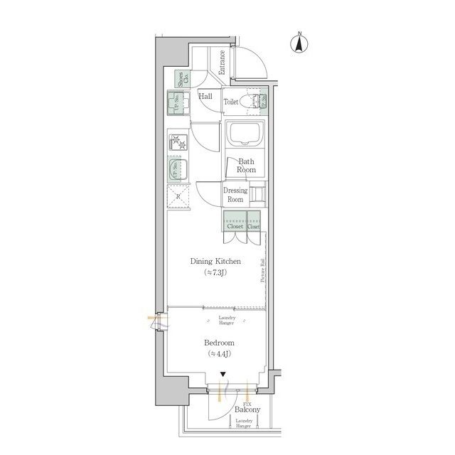 江東区亀戸のマンションの間取り