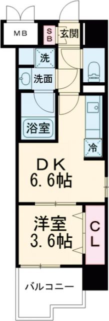 堺市堺区宿院町西のマンションの間取り