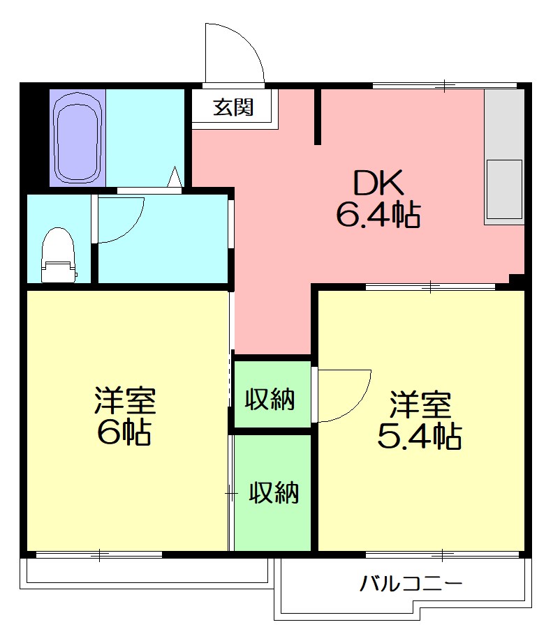 鎌倉市植木のアパートの間取り