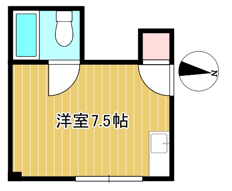 学）ハイツ六本木の間取り