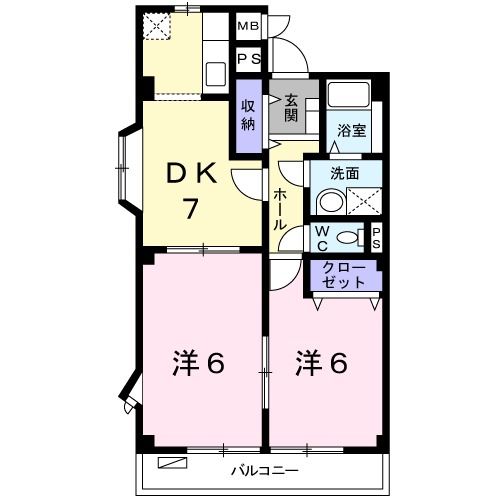 金沢市桜田町のアパートの間取り