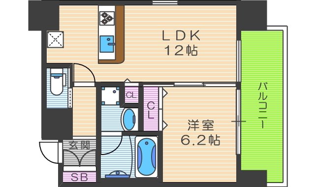 プレジオ天神橋IIの間取り