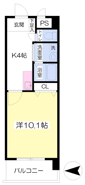 【松山市姫原のマンションの間取り】