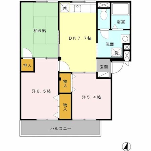 【豊中市上新田のマンションの間取り】