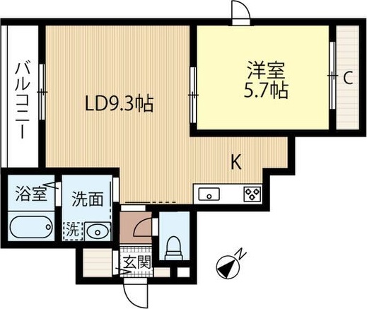 【コットンテール本町2-4の間取り】