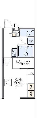 レオパレストリノステュディオの間取り