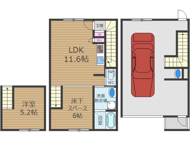 ＆Space茨木の間取り