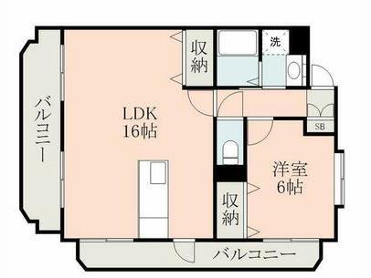 鹿児島市桜ヶ丘のマンションの間取り