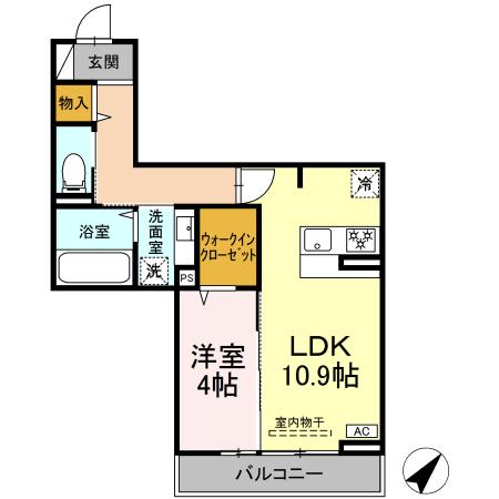 （仮）ディアライズ泉都町B棟の間取り