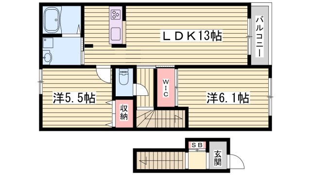 シャーメゾン三木 A棟の間取り