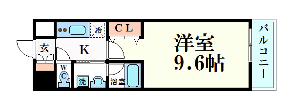 愛知県名古屋市中区富士見町（マンション）の賃貸物件の間取り