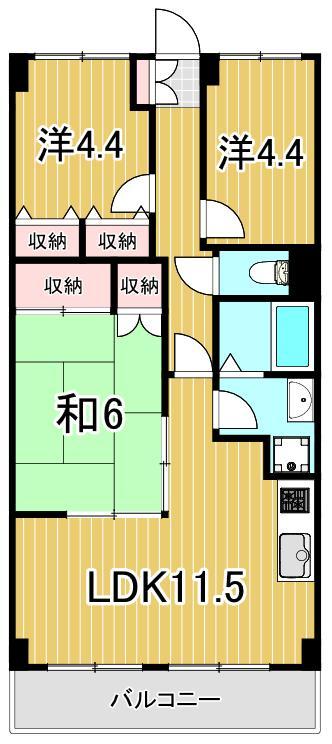 やしおシャンピュアの間取り