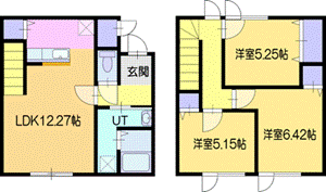 ア ボンド早来B棟の間取り