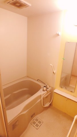 バス・シャワールーム　カラーパネル入りのカワイイバスルーム