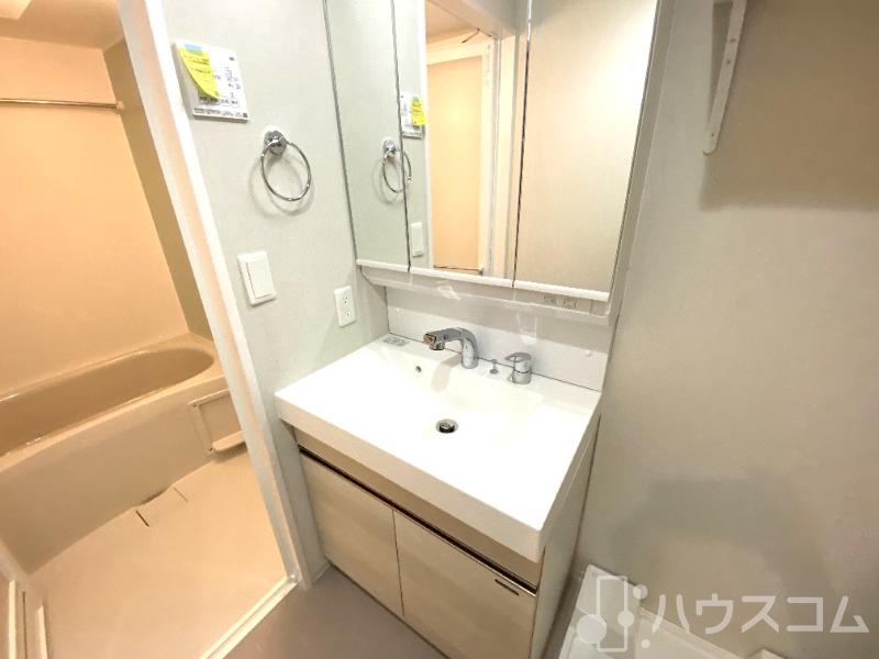 洗面設備　外出から帰って来たらうがい、手洗いを。