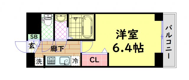 プレサンス南堀江スタイルズの間取り写真