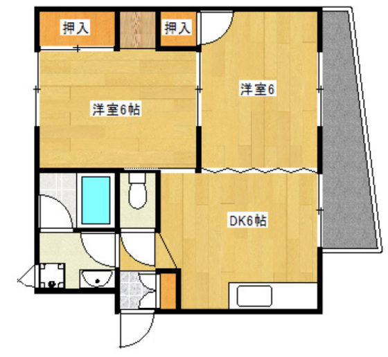 広島市東区中山東のマンションの間取り