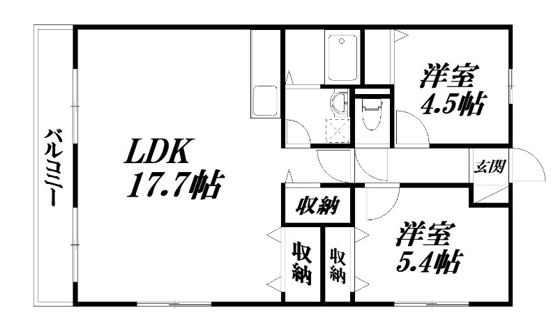 浜松市中央区葵西のマンションの間取り