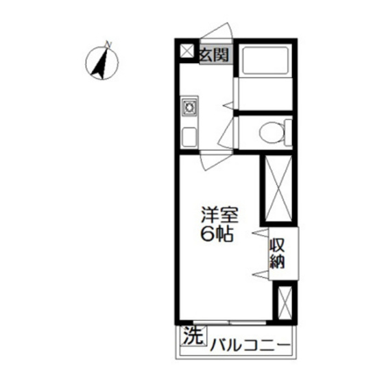 岡山市北区宿本町のマンションの間取り