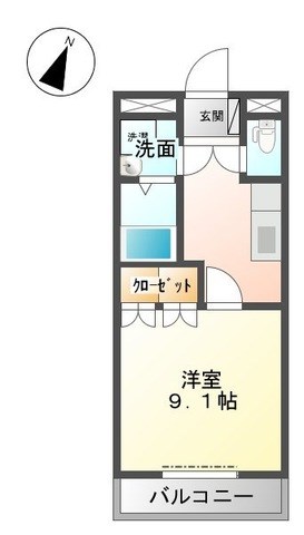 加古川市平岡町西谷のマンションの間取り