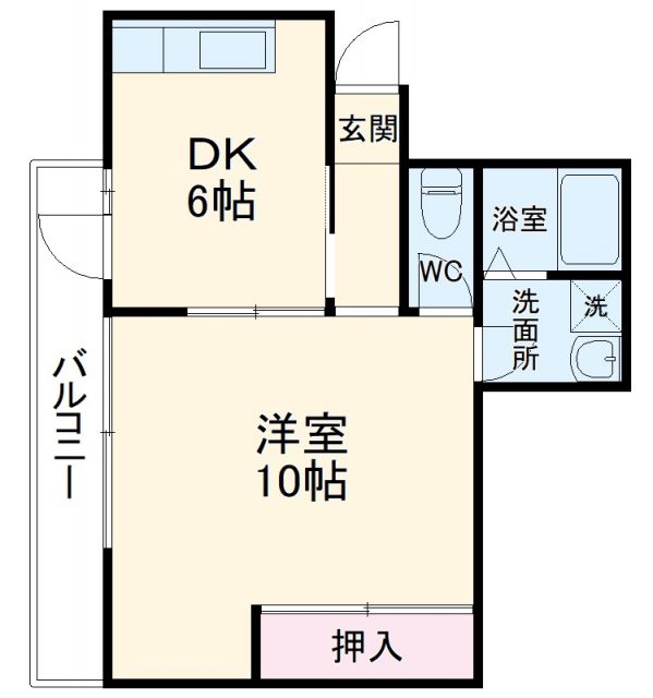 京都市右京区梅津中村町のマンションの間取り