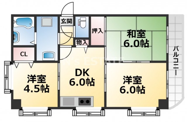 信成ハイツの間取り