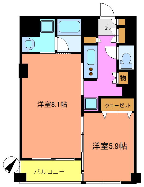 墨田区京島のマンションの間取り