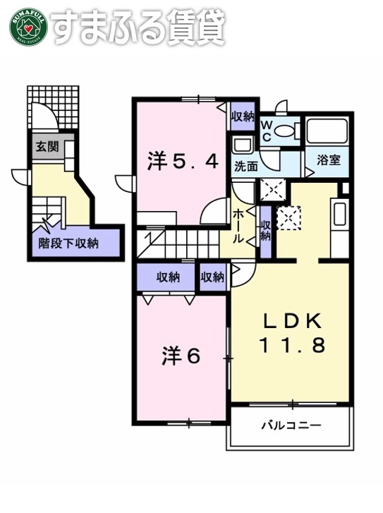 岡崎市渡町のアパートの間取り