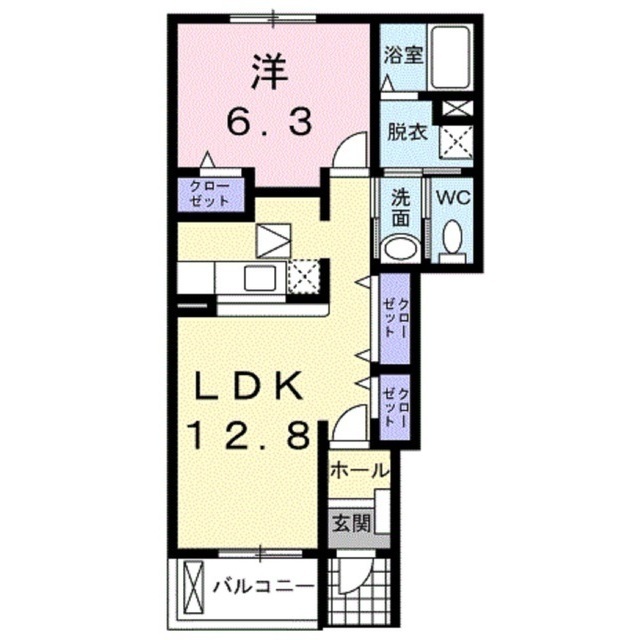 東御市滋野のアパートの間取り