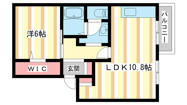 橿原市雲梯町のアパートの間取り