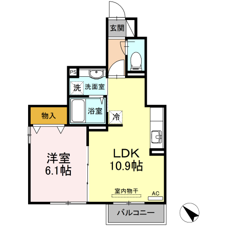 川崎市高津区瀬田のアパートの間取り