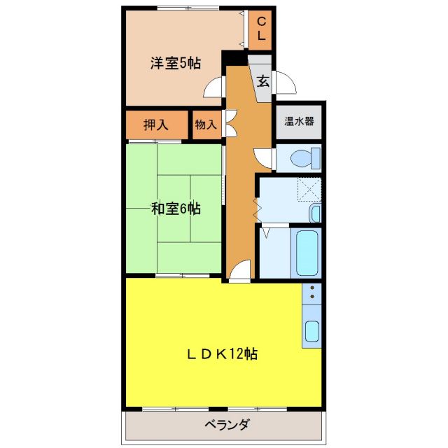 桑名市大字安永のマンションの間取り