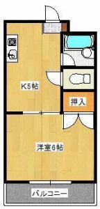 安芸郡府中町鶴江のマンションの間取り